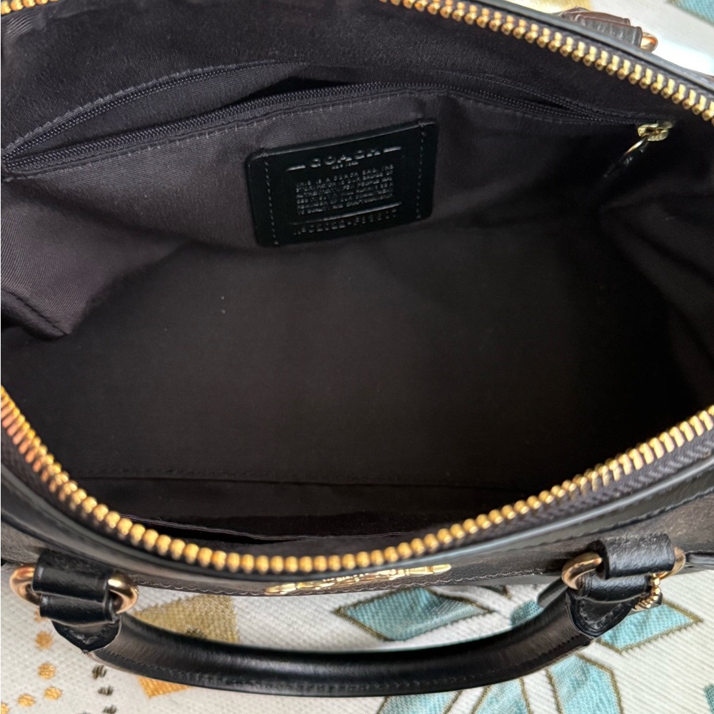 Coach Dark Brown Signature Satchel - Picture 4 of 4